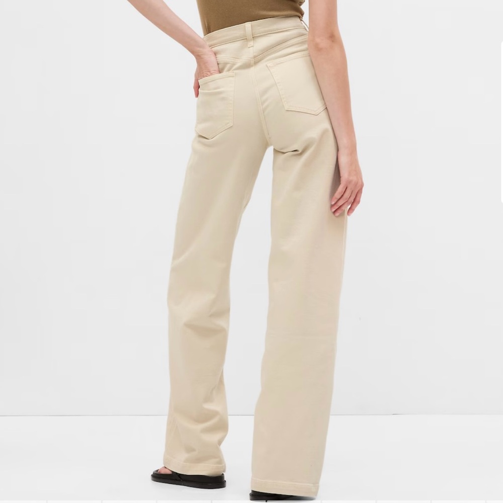GAP high rise stride beach pebble jeans